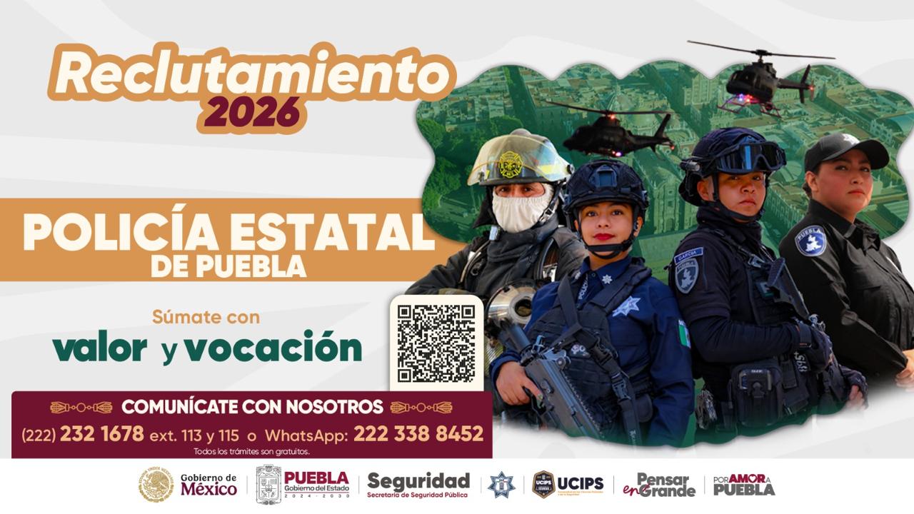 Puebla recluta personal para reforzar seguridad