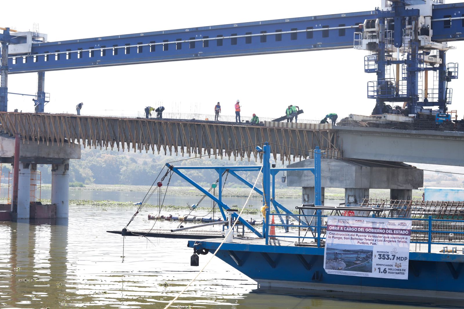 Puente de La Panga presenta 65% de avance en obras