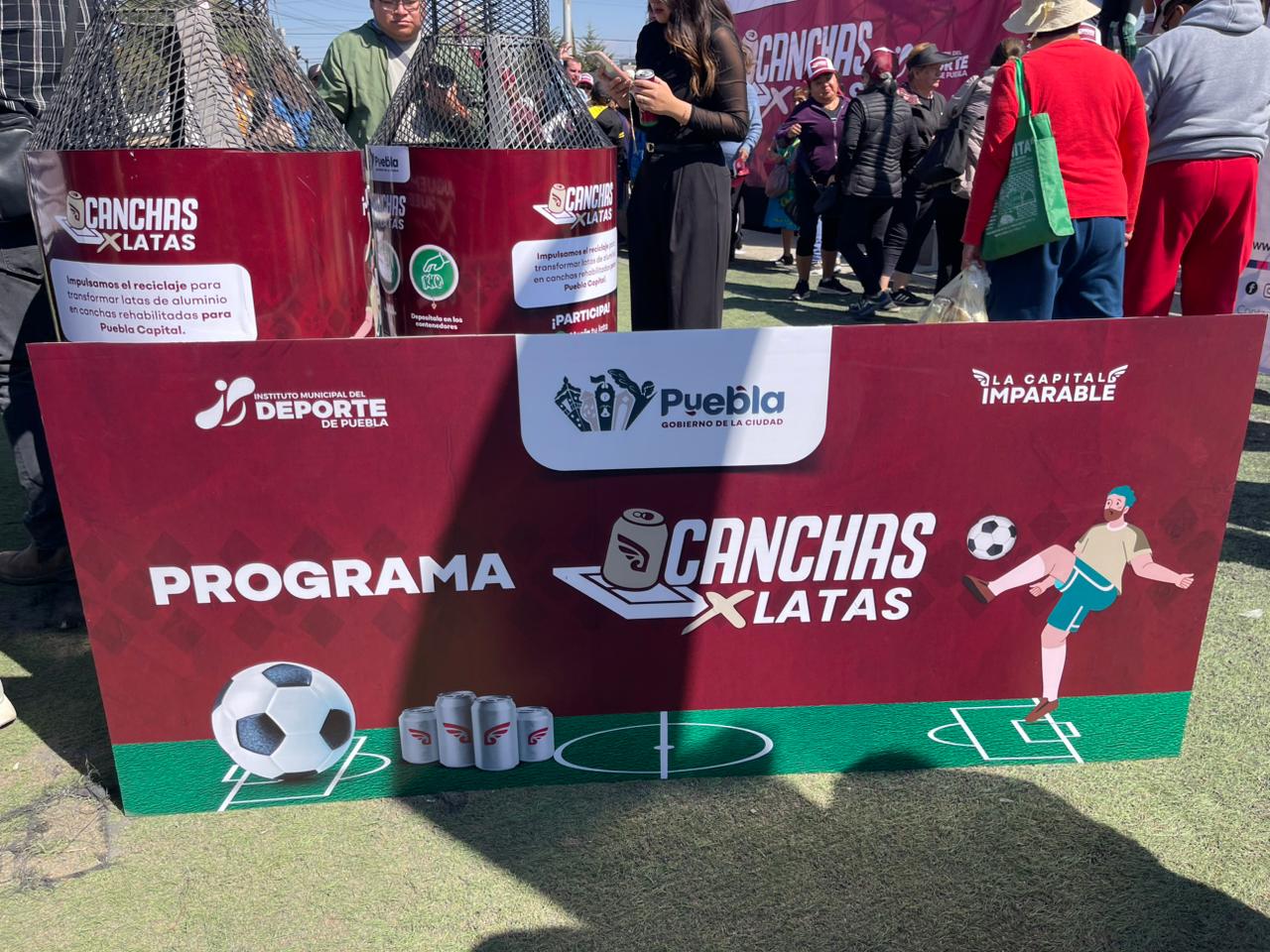 Impulsan “Canchas por Latas” en Puebla capital