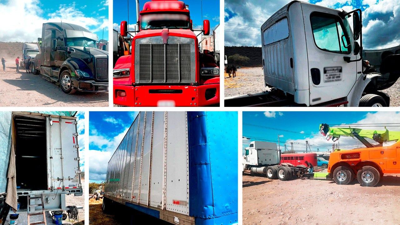 Fuerzas Federales y Estatales aseguran unidades en Santiago Miahuatlán