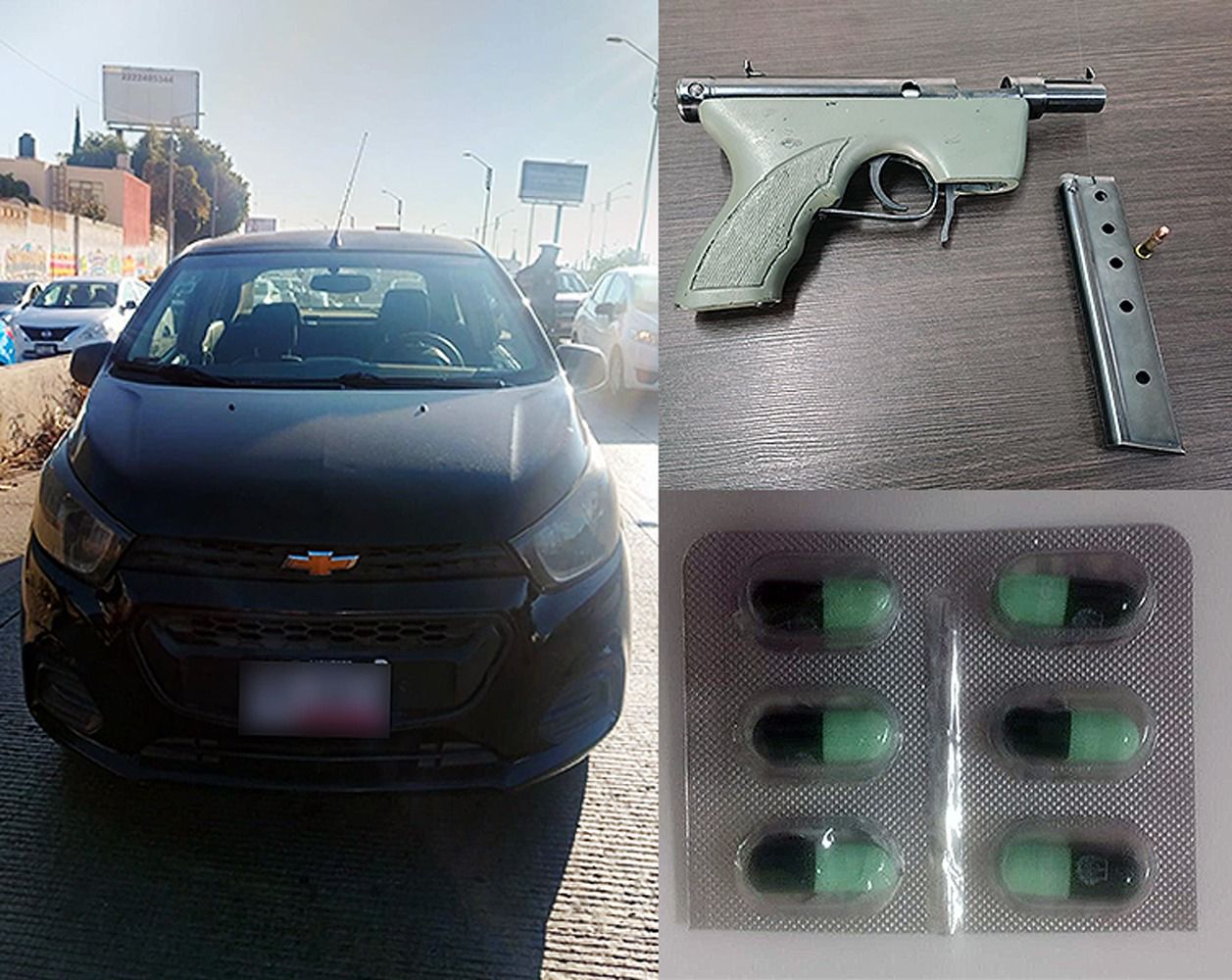 Recuperan auto robado y detienen a dos hombres en el Periférico Ecológico