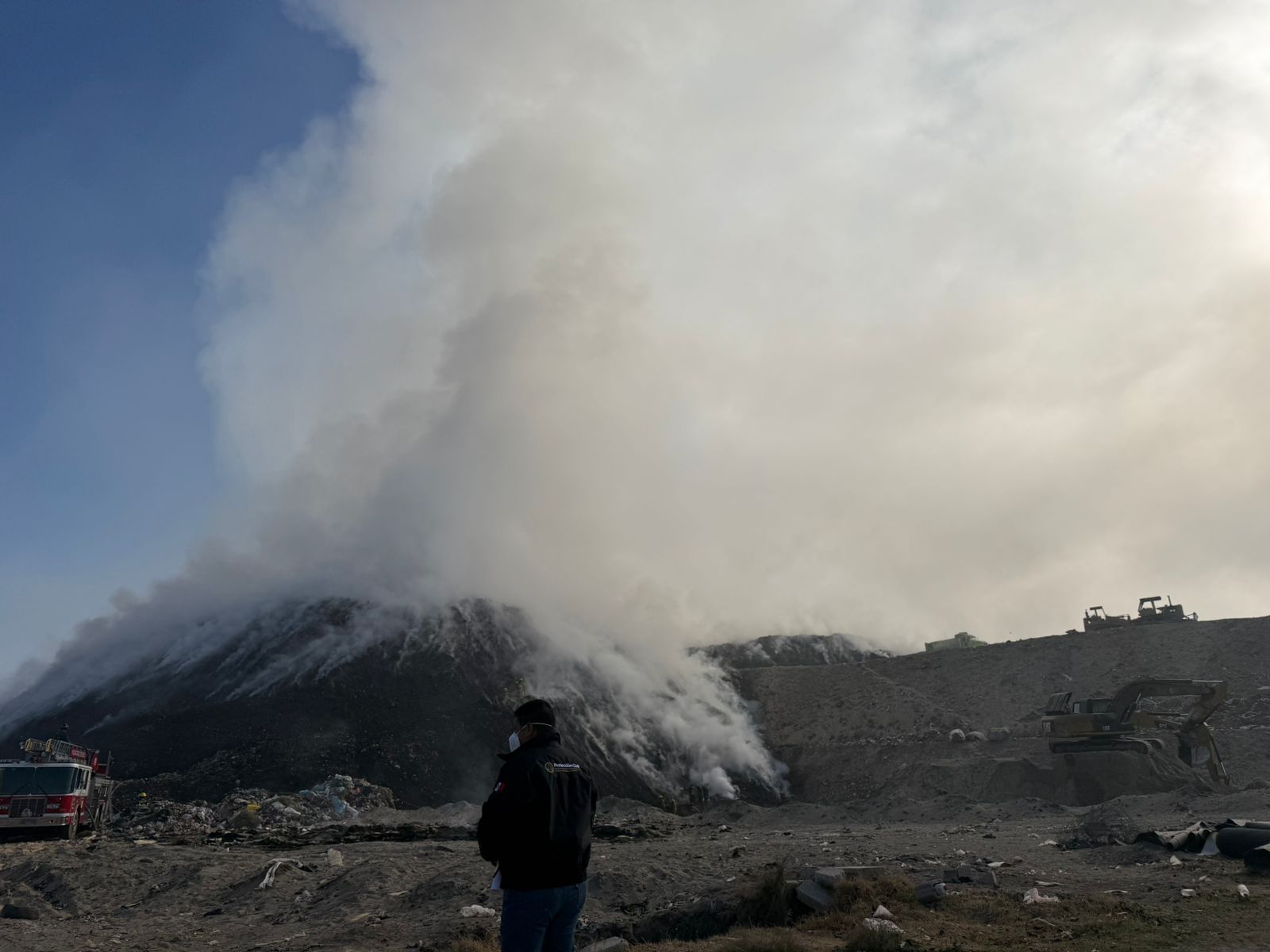 Incendio en relleno de Chiapa, 70% controlado_foto1