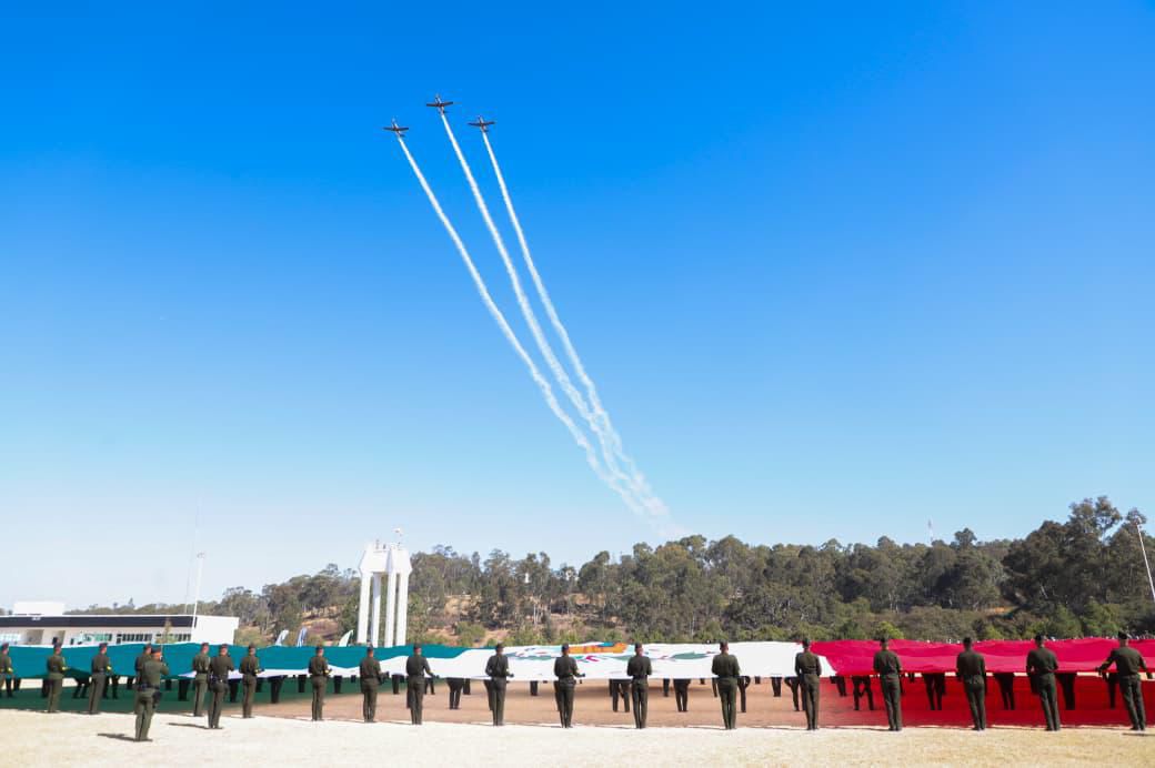Más de mil 500 personas participaron en la Carrera Táctico Militar “Guerreros de Puebla” aviones