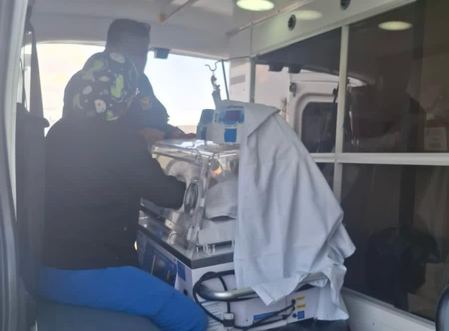 Traslado aéreo de recién nacida con cardiopatía congénita a la Ciudad de México