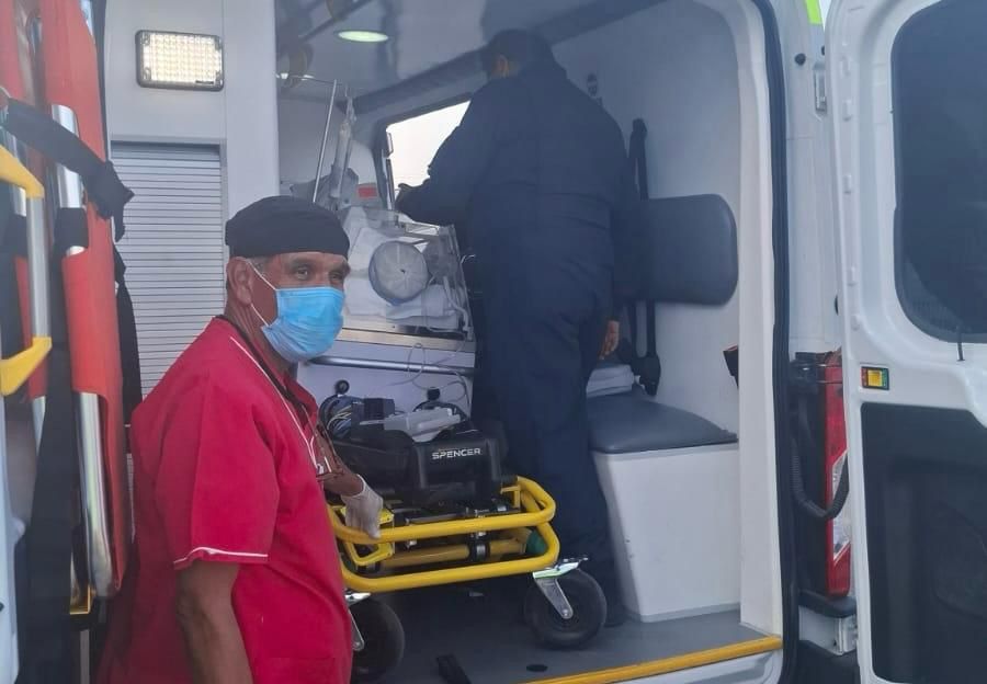 Traslado aéreo de recién nacida con cardiopatía congénita a la Ciudad de México