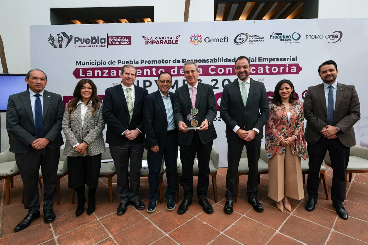 Puebla recibió distintivo “Municipio Promotor de la Responsabilidad Social Empresarial 2025–2026”,
