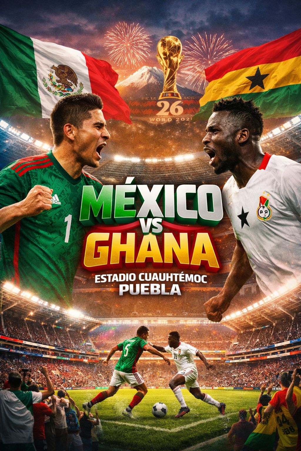 Puebla recibirá a México vs Ghana rumbo a 2026