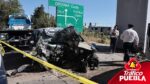 Muere conductor tras chocar contra pilar en la lateral de la autopista México-Puebla