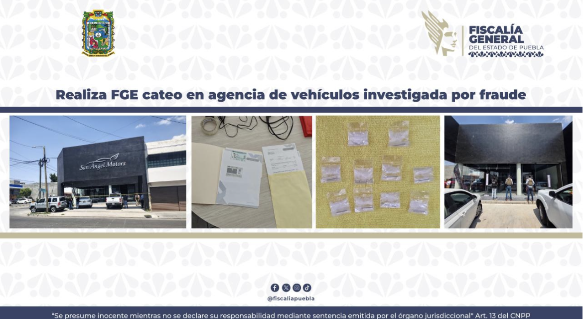 FGE cateó agencia por presunto fraude en venta de autos