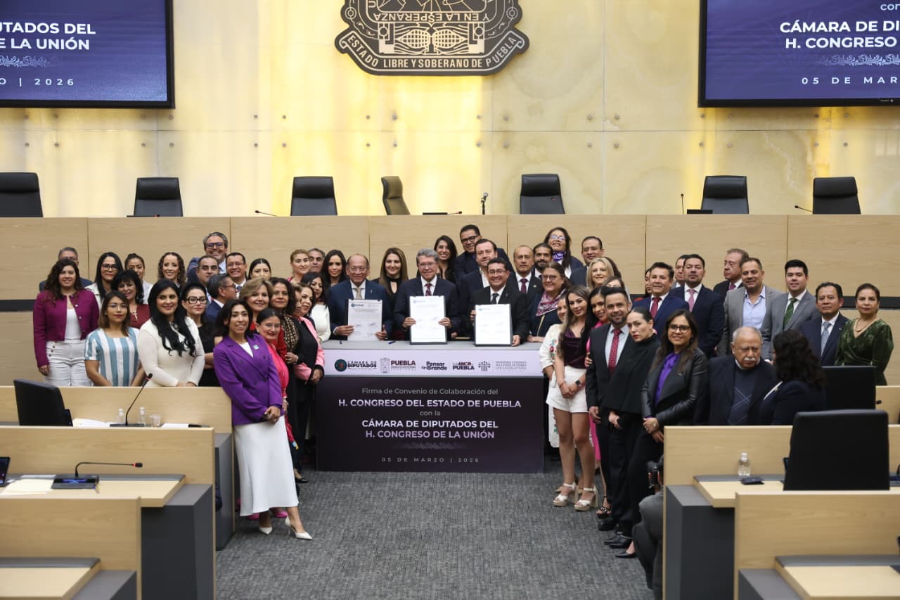 Congreso de Puebla firma convenio con Cámara de Diputados_foto1