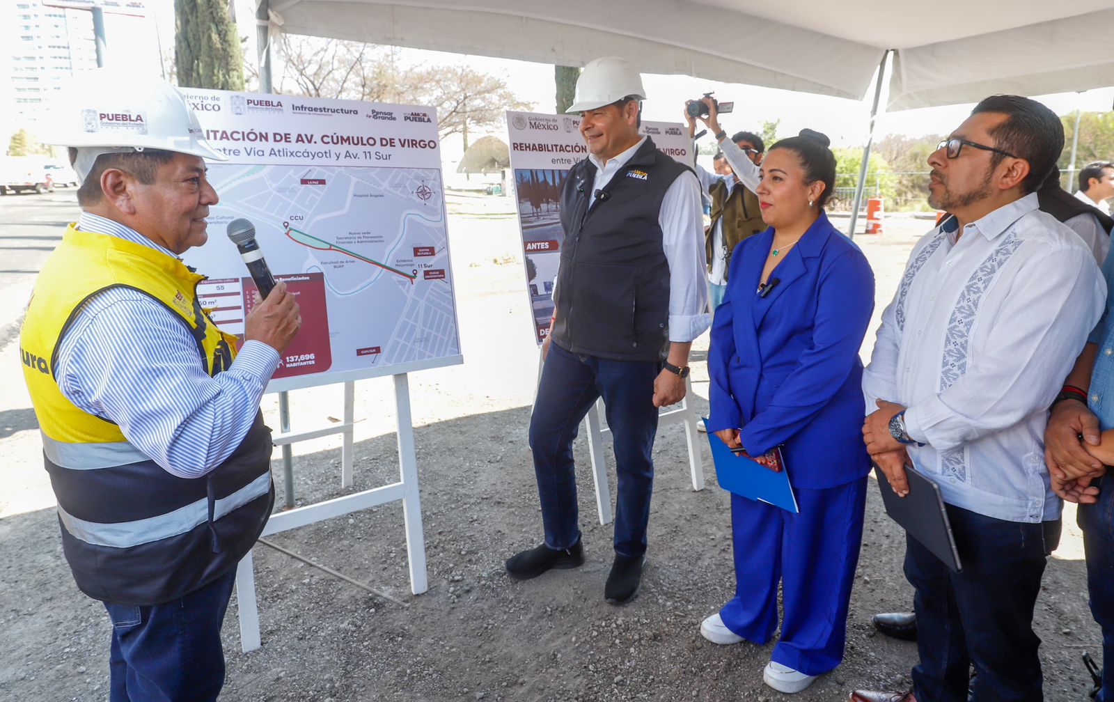 Obras en Cúmulo de Virgo buscan mejorar tránsito y seguridad vial en Puebla planes