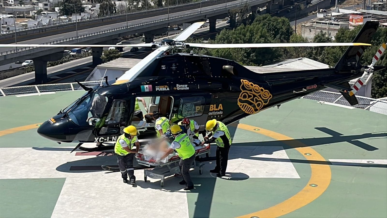 Traslado de emergencia vía aérea desde Zacapoaxtla