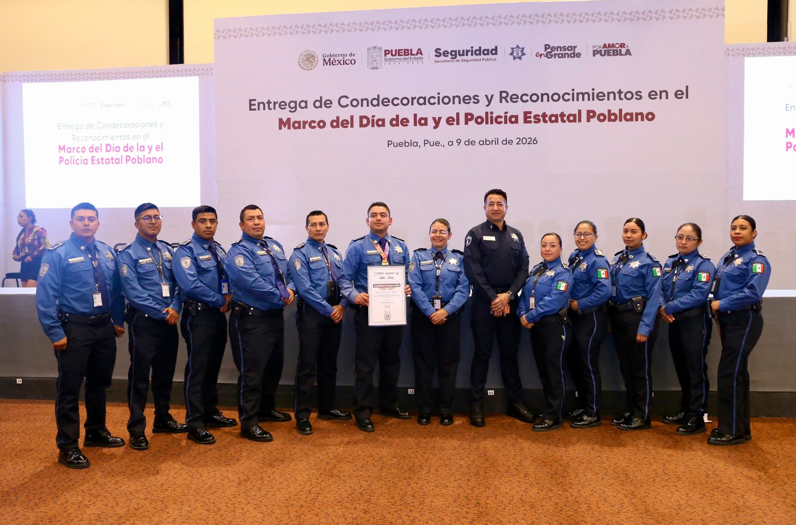 Puebla reconoce y dignifica la labor policial con condecoraciones y fortalecimiento institucional