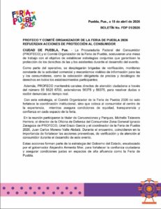 Profeco y Feria de Puebla refuerzan protección al consumidor 