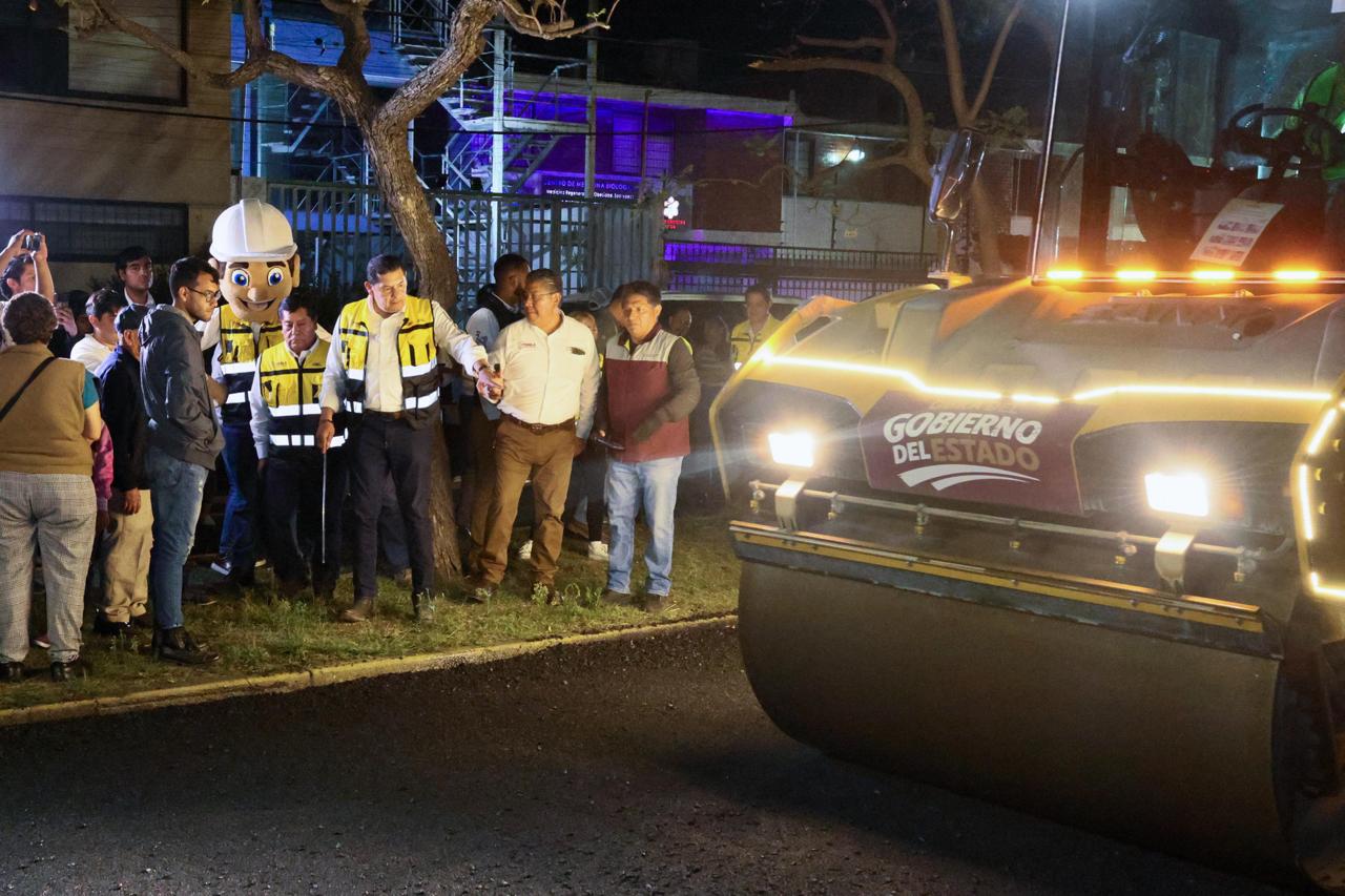 PEMEX y Gobierno de Puebla impulsan programa de rehabilitación vial en la capital calle