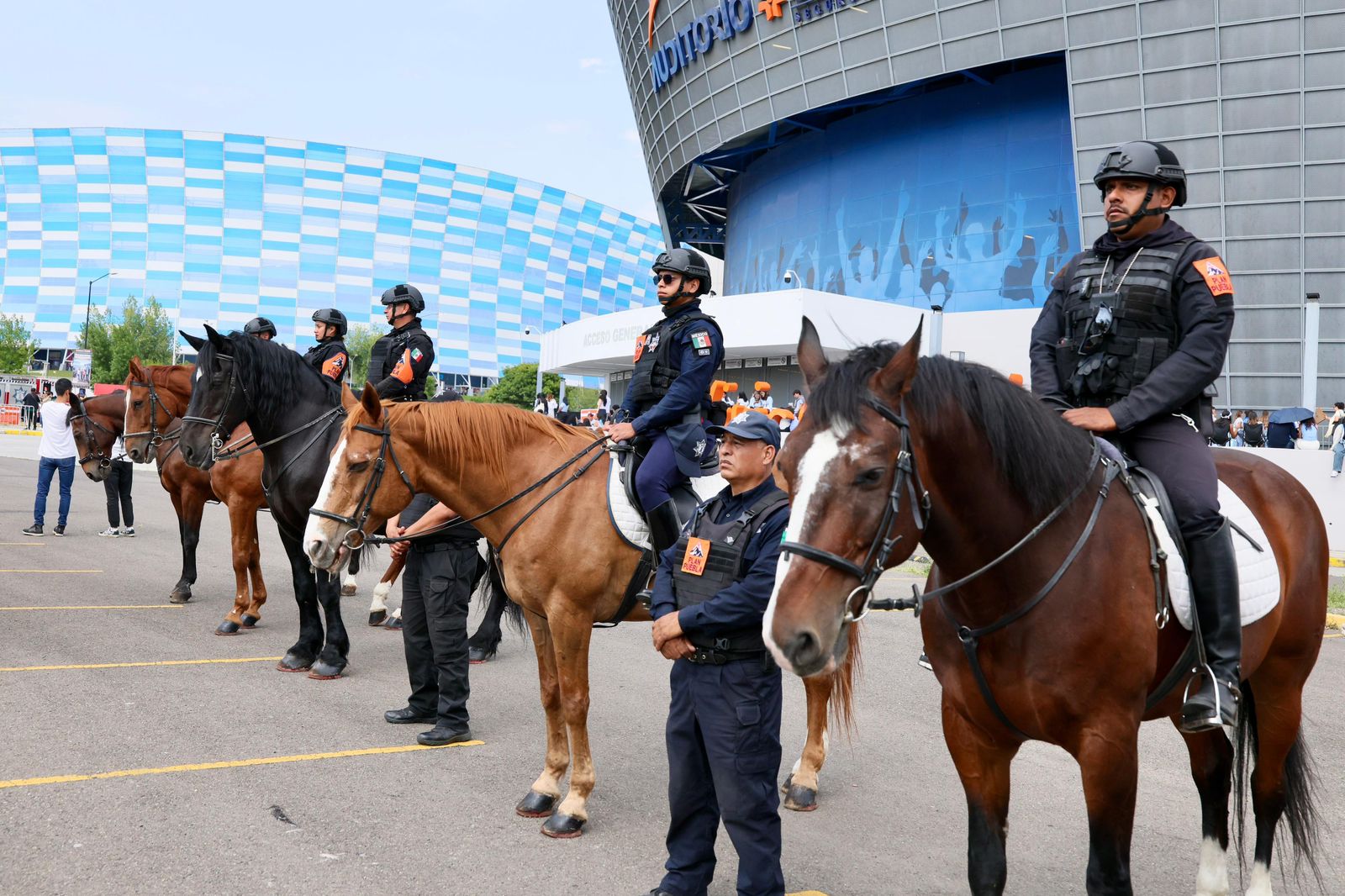 Puebla arrancó la emoción mundialista con seguridad
